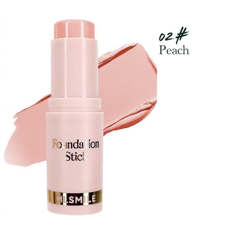 Full Coverage Facial Stick Foundation for Dark Skin - Long-Lasting Oil-Control Concealer Base Cream with Matte Natural Finish