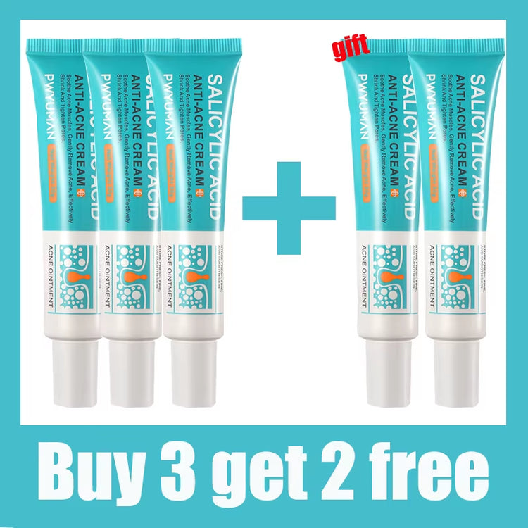 Salicylic Acid Acne Treatment Cream for Pore Cleansing, Redness Reduction, and Moisturizing Skin Care