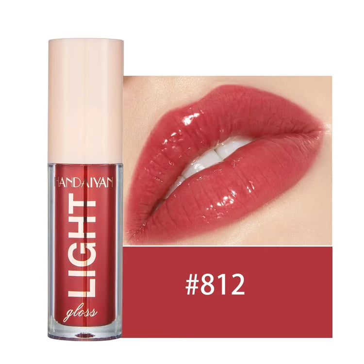 Glitter Pearlescent Moisturizing Lip Gloss - Long-Lasting, Non-Stick, Shimmering Red for Women