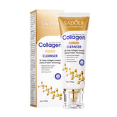 SADOER Collagen Facial Cleanser - Firming and Moisturizing Foam Wash for Radiant Skin