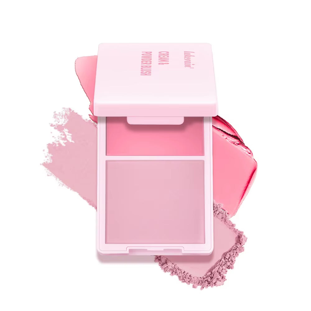 Juvia's Place Blush Duo - Cream Powder Matte Blush in Rose, Long-Lasting High Pigment Formula for a Natural Finish