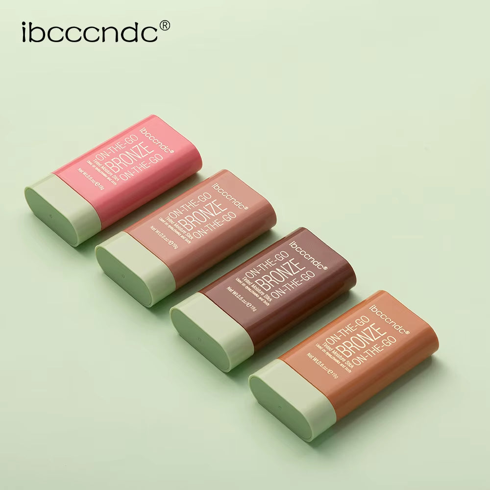 Professional Bronzer and Highlighter Stick for Contouring and Blushing - Peach Shade, Korean Cosmetic Powder