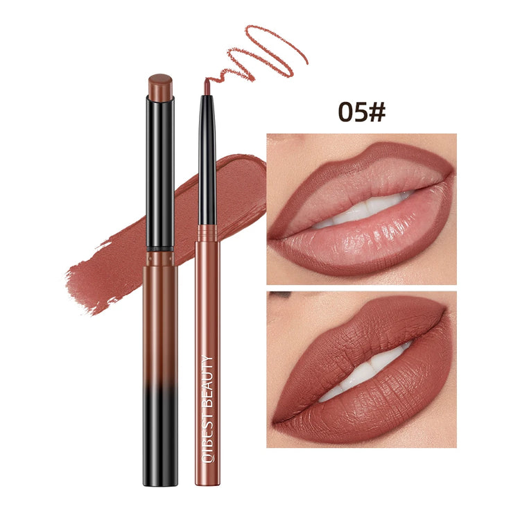 Ultimate Matte Nude Lipstick and Lip Liner Pencil Set - Waterproof, Long-Lasting, and Perfect for All-Day Wear!