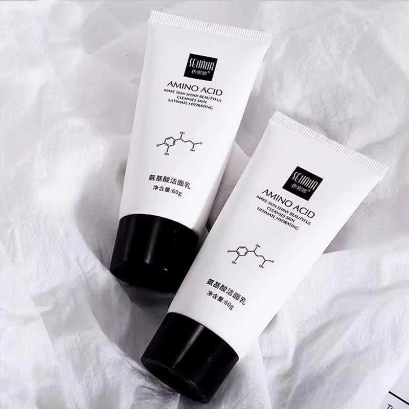 Amino Acid Facial Cleanser for Oil Control and Deep Cleansing - Gentle Moisturizing Foam Face Wash for All Skin Types, 60G