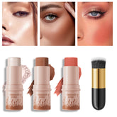 Contour Stick Set for Natural Matte Finish - Waterproof Highlighters and Shadow for V-Face Shaping and Contouring Makeup