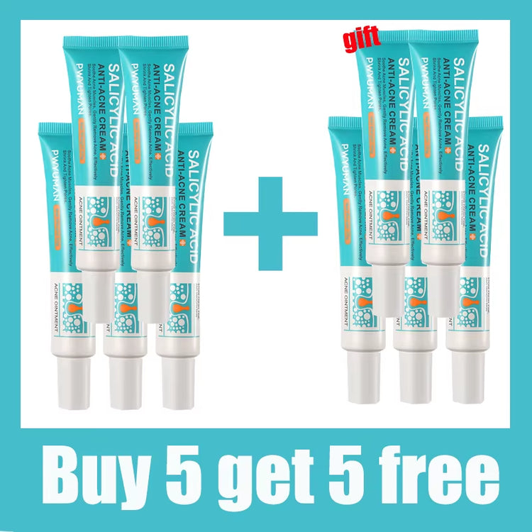 Salicylic Acid Acne Treatment Cream for Pore Cleansing, Redness Reduction, and Moisturizing Skin Care