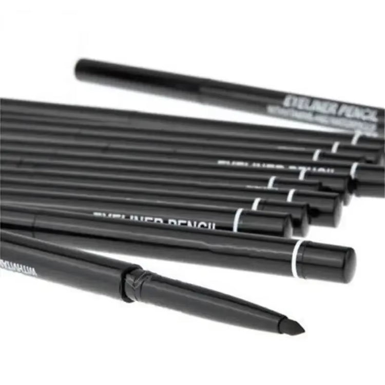 3-Piece Set of Waterproof Retractable Eyeliner Pencils in Black and Brown for Women