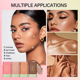 Professional Bronzer and Highlighter Stick for Contouring and Blushing - Peach Shade, Korean Cosmetic Powder