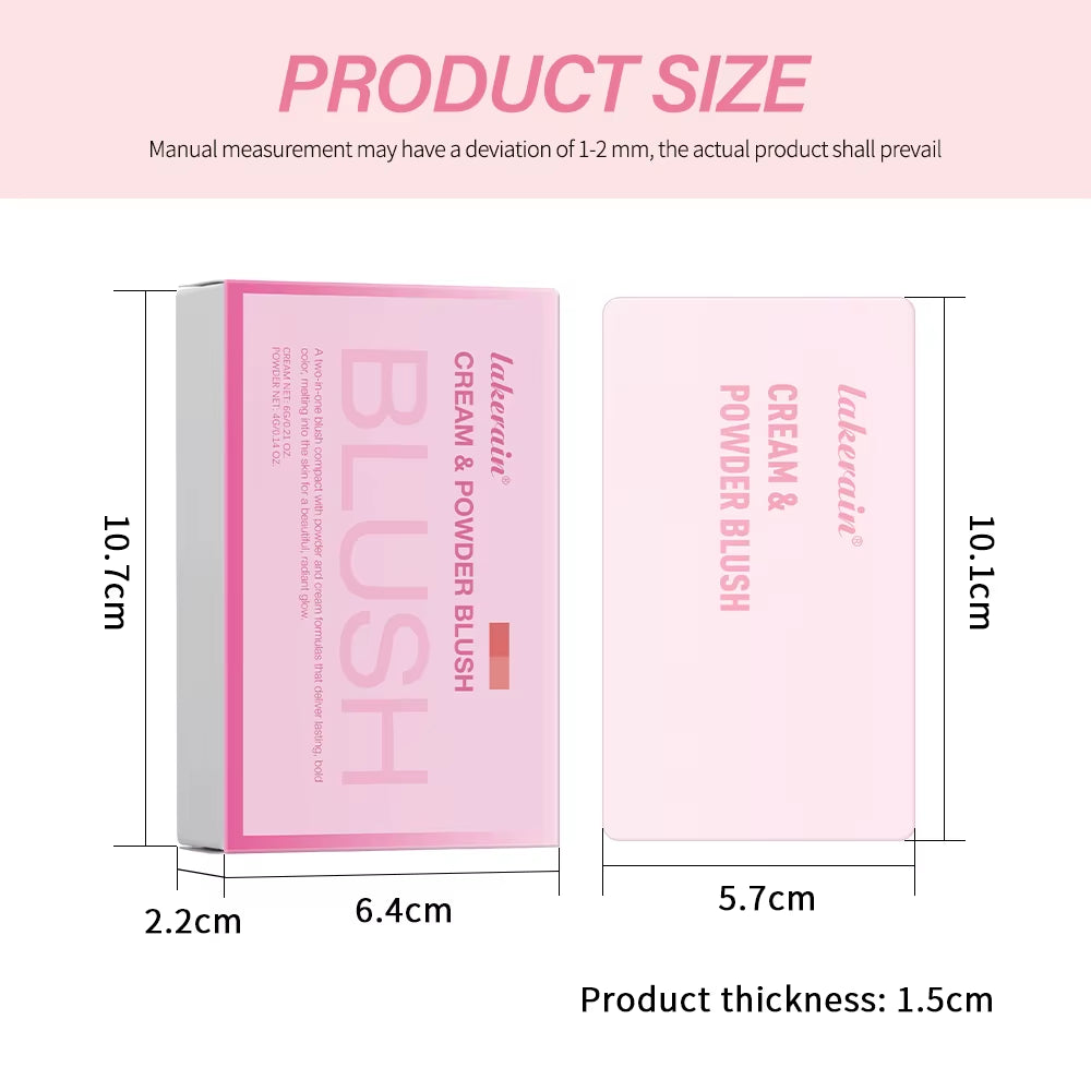 Juvia's Place Blush Duo - Cream Powder Matte Blush in Rose, Long-Lasting High Pigment Formula for a Natural Finish