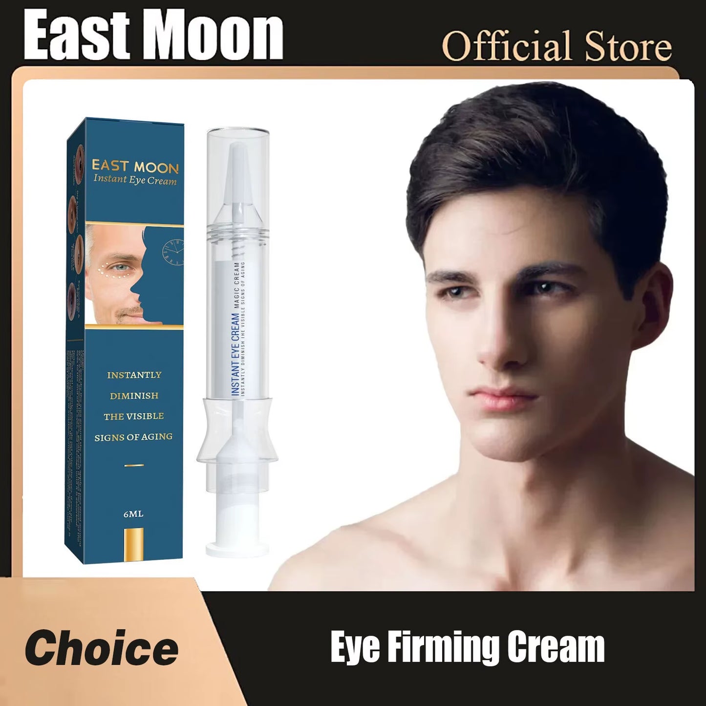 Men's Eye Cream for Dark Circle Reduction, Fine Line Minimization, Puffiness Relief, and Moisturizing Anti-Aging Care