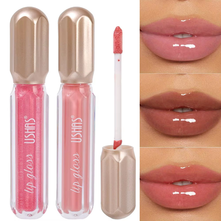 Glitter Pearlescent Moisturizing Lip Gloss - Long-Lasting, Non-Stick, Shimmering Red  for Women