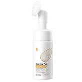 Rice Water Foaming Facial Cleanser with Brush Head - 120ml Soothing Face Wash