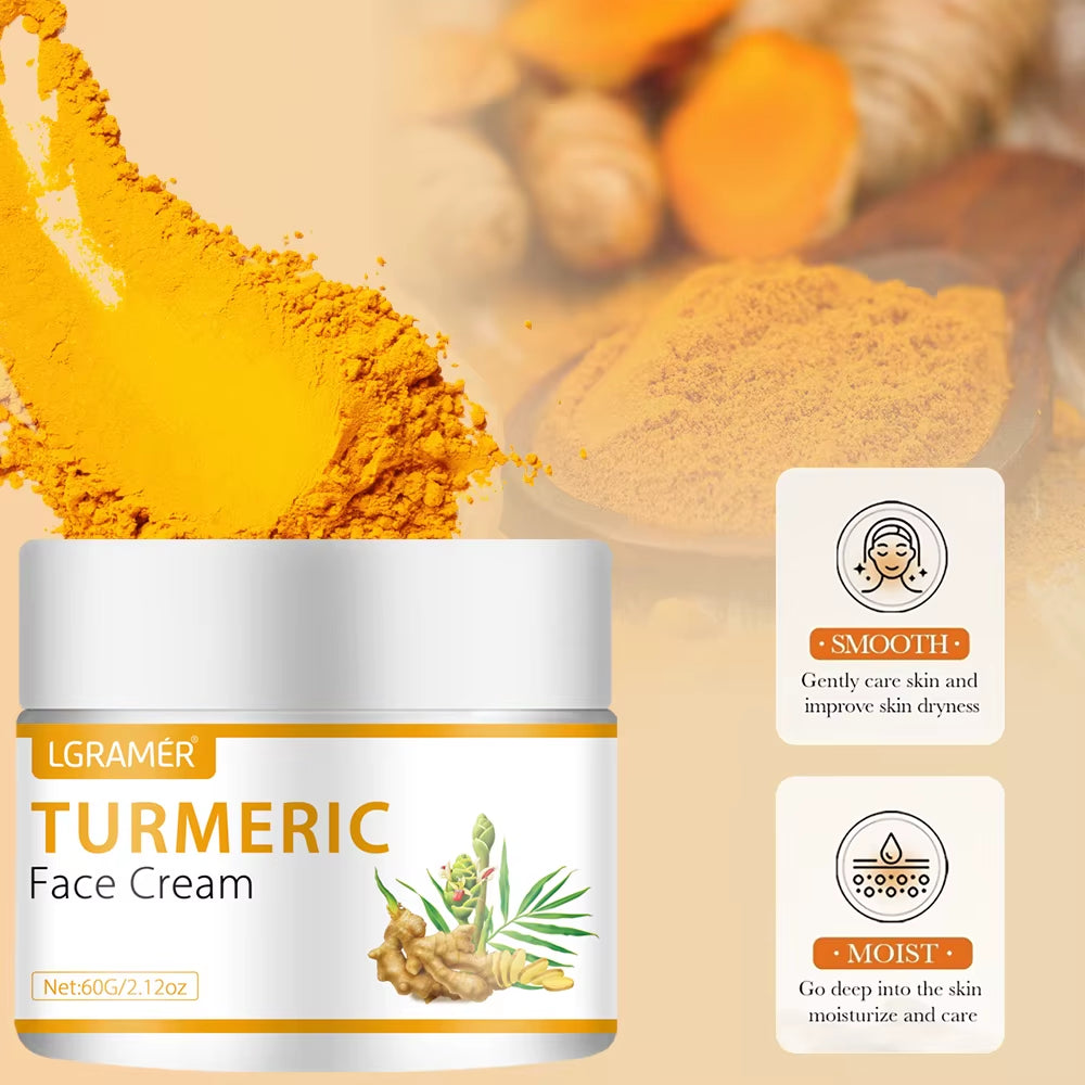 Turmeric Infused Moisturizer - Dual Action Day & Night Cream for Dark Spot Correction, Anti-Wrinkle, and Acne Pigmentation Treatment