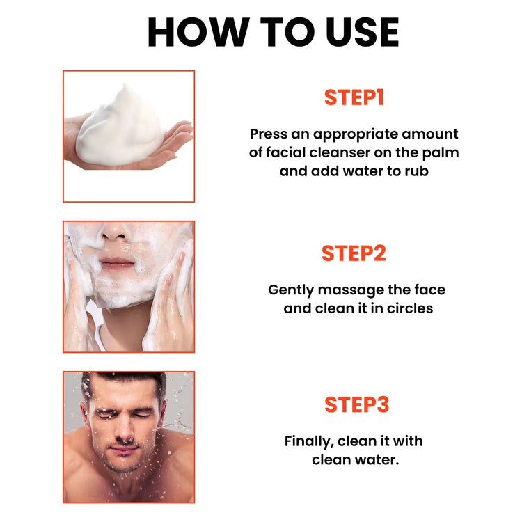 Volcanic Mud Facial Cleanser for Deep Cleansing, Oil Control, and Pore Minimization - 60ml