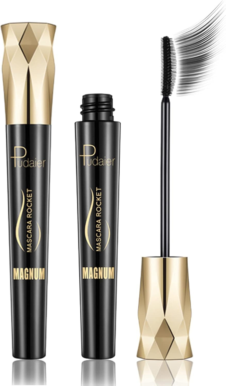 Mascara Black Volume and Length 4D Silk Fiber Lash Mascara Waterproof Mascara Voluminous Eyelashes,Dramatic Extension,Long Lasting Fiber Mascara Liquid Lash Extensions Mascara