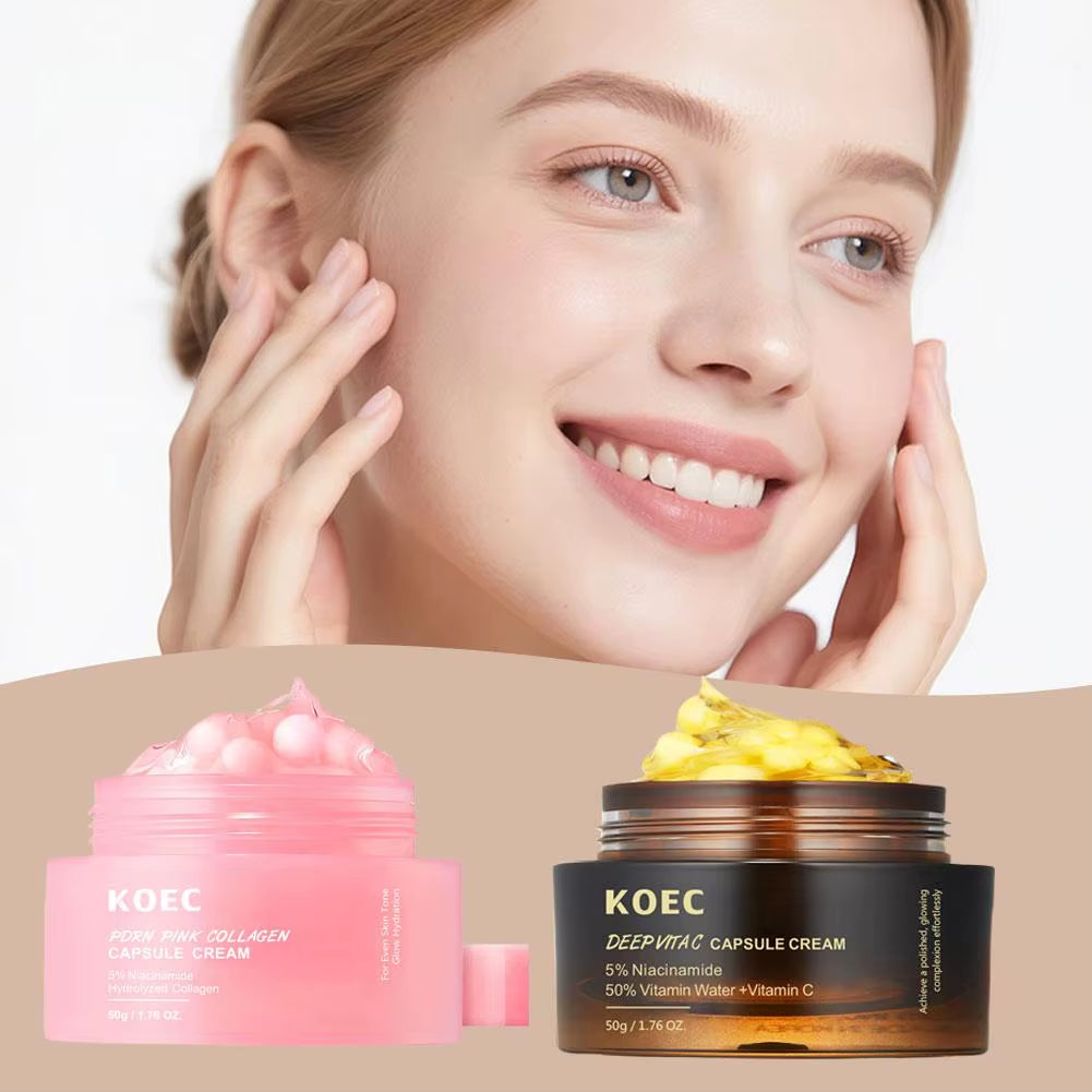 KOEC Anti-Wrinkle Face Cream with Polypeptide Collagen for Moisturizing, Tightening, and Soothing Hydration