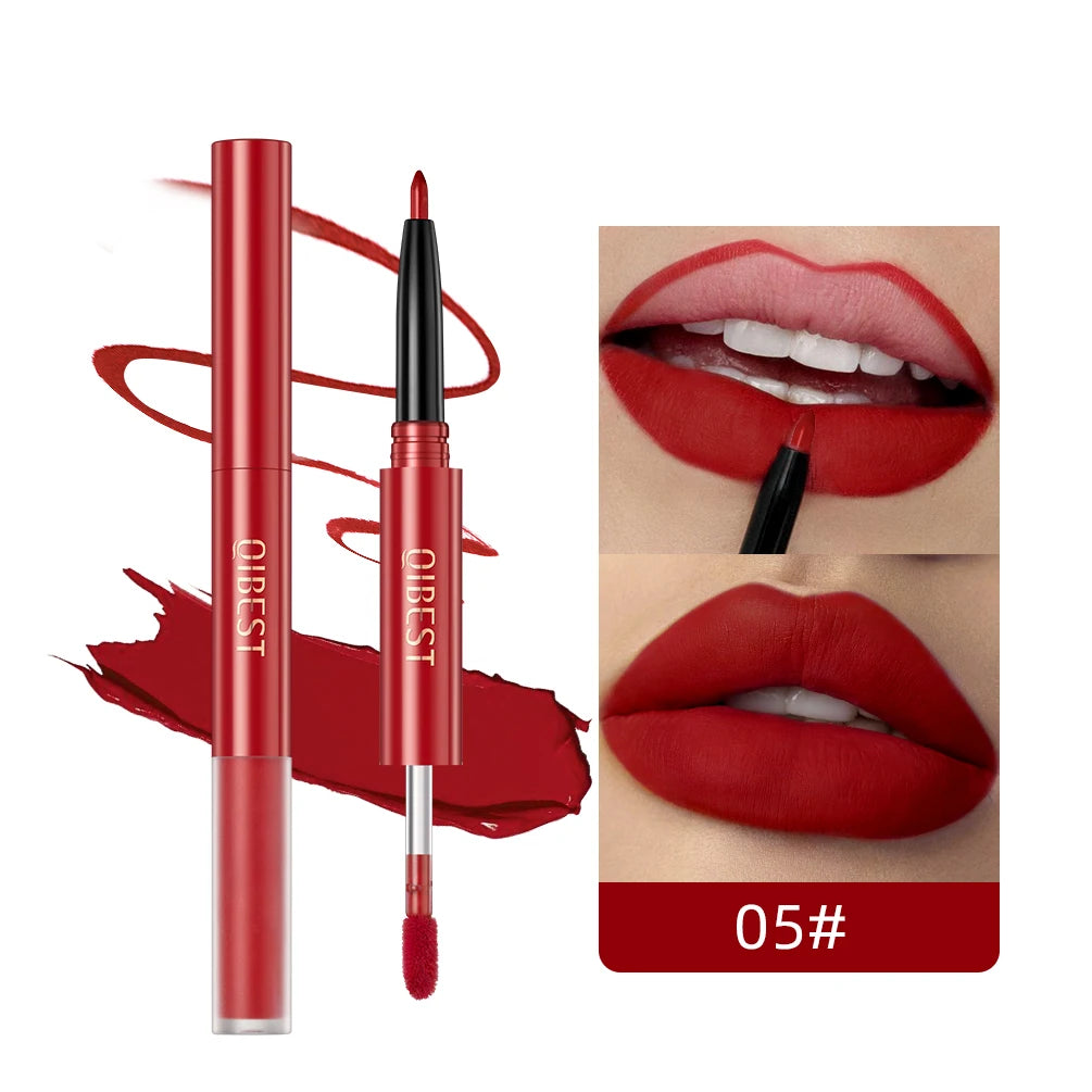 Transform Your Look with Our Double-End Waterproof Lip Gloss and Lipstick Pencil Set – Long Lasting Matte Lip Liner Available in 6 Stunning Colors!