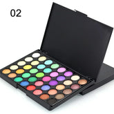 40-Color Matte Eyeshadow Palette - Earth Tone Collection with Glitter, Waterproof Formula, Long-Lasting Wear, Includes Eyeshadow Brush