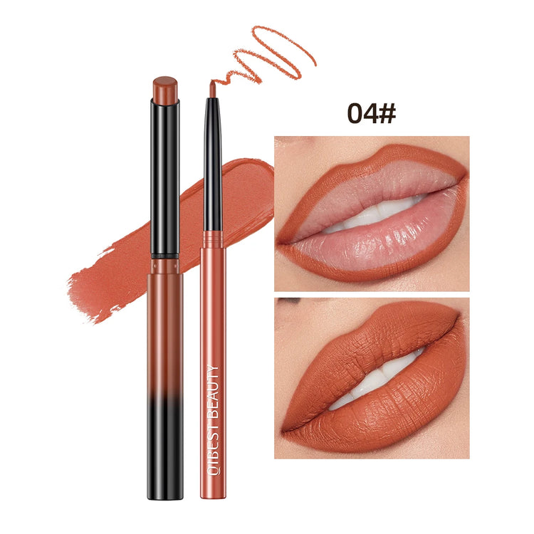Ultimate Matte Nude Lipstick and Lip Liner Pencil Set - Waterproof, Long-Lasting, and Perfect for All-Day Wear!