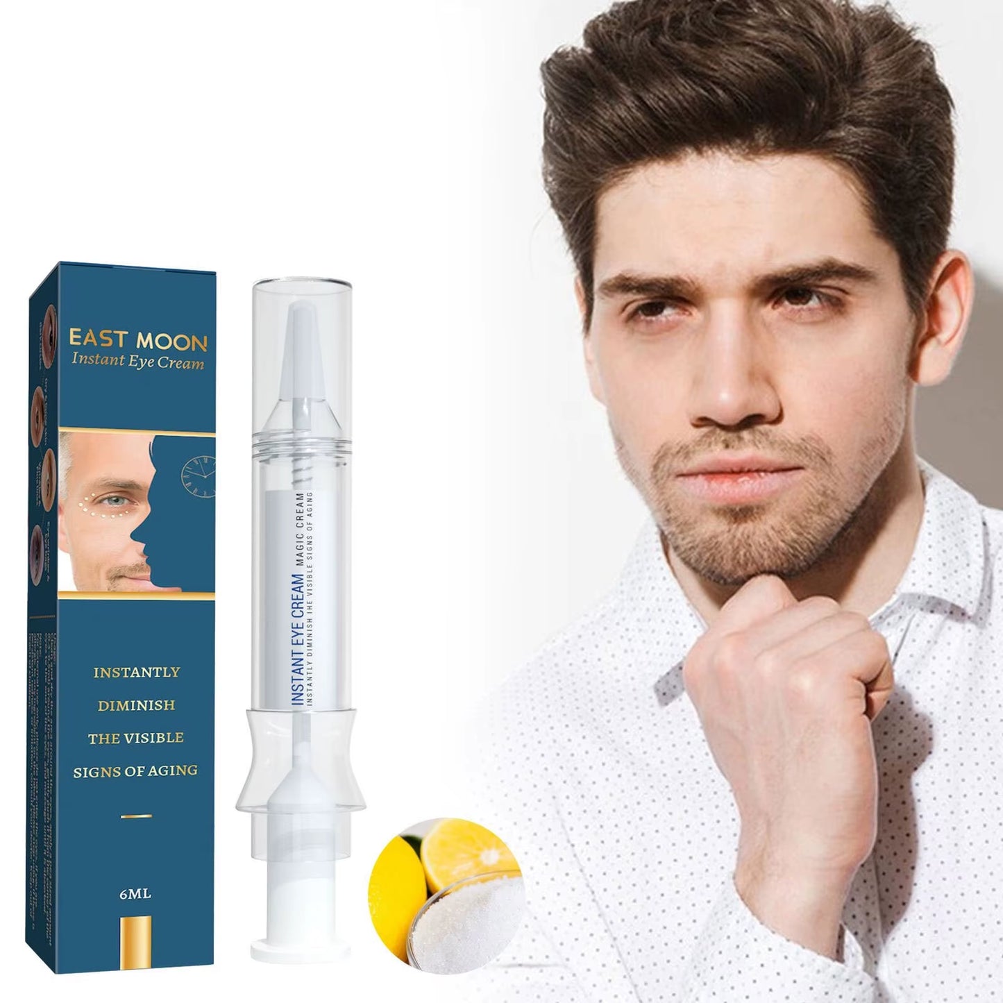 Men's Eye Cream for Dark Circle Reduction, Fine Line Minimization, Puffiness Relief, and Moisturizing Anti-Aging Care