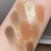 - Butter Orange and Brown Shades with Pearly, Matte, and Glitter Finishes for Long-Lasting Eye Makeup