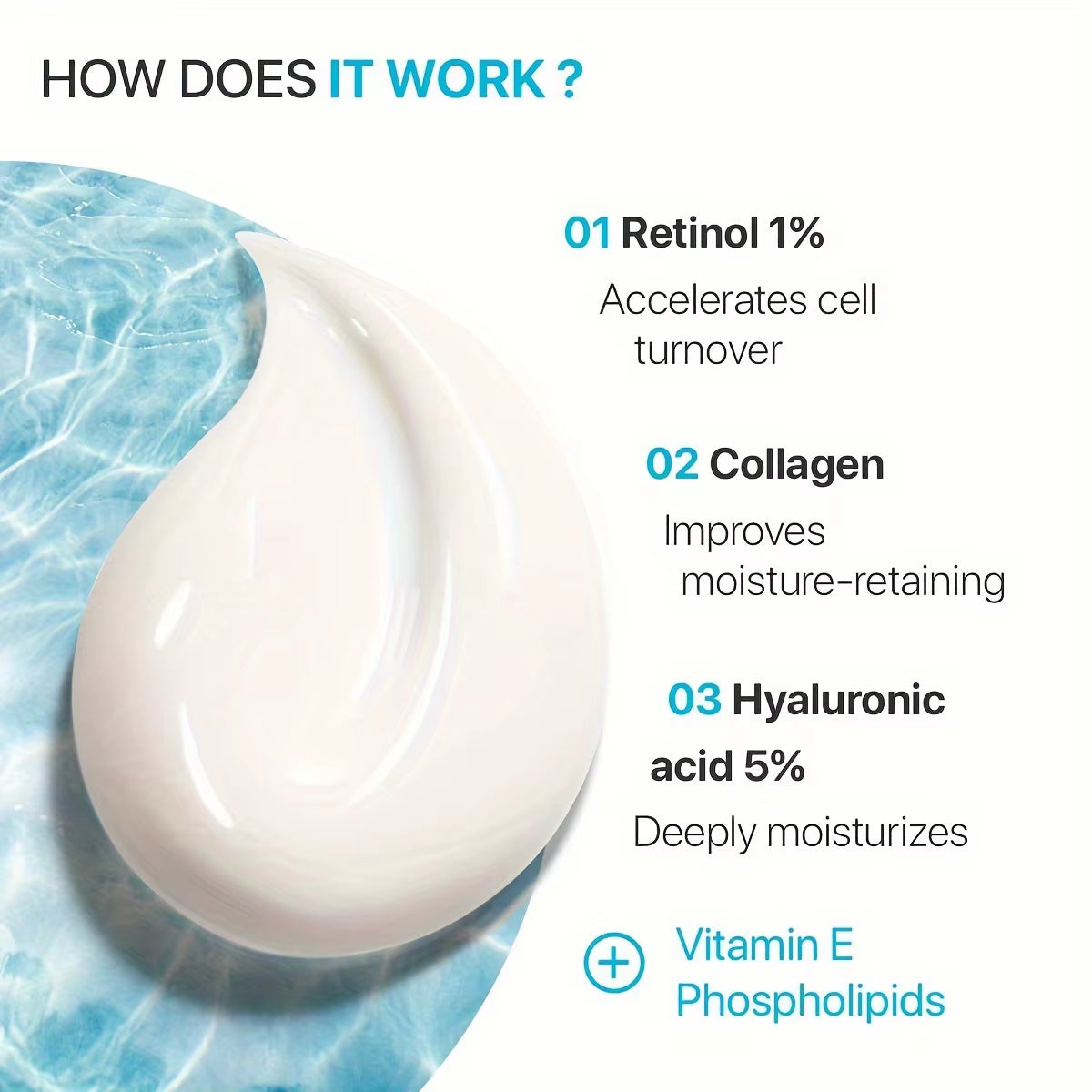 Retinol Hydrating Cream for Day and Night Use - Facial Lotion for Men and Women