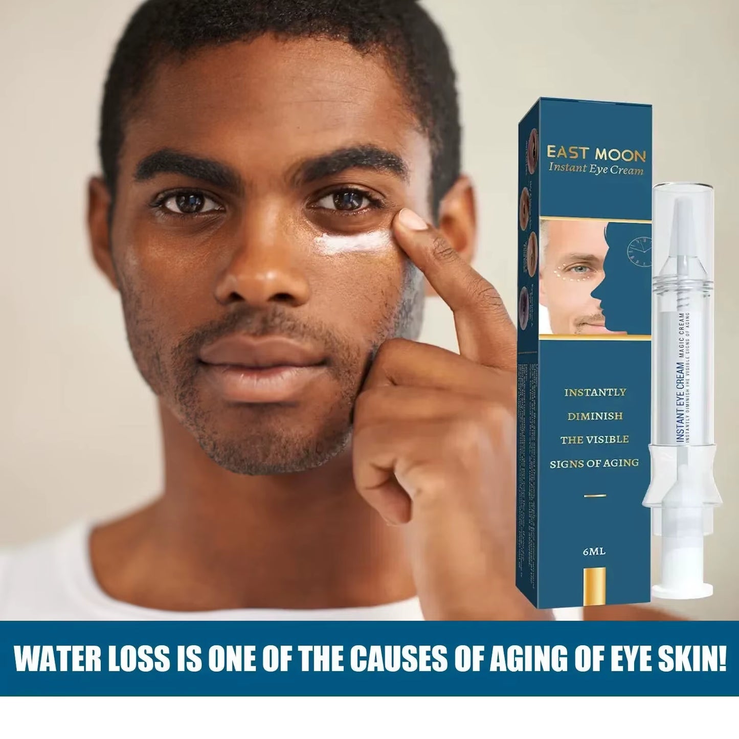 Men's Eye Cream for Dark Circle Reduction, Fine Line Minimization, Puffiness Relief, and Moisturizing Anti-Aging Care