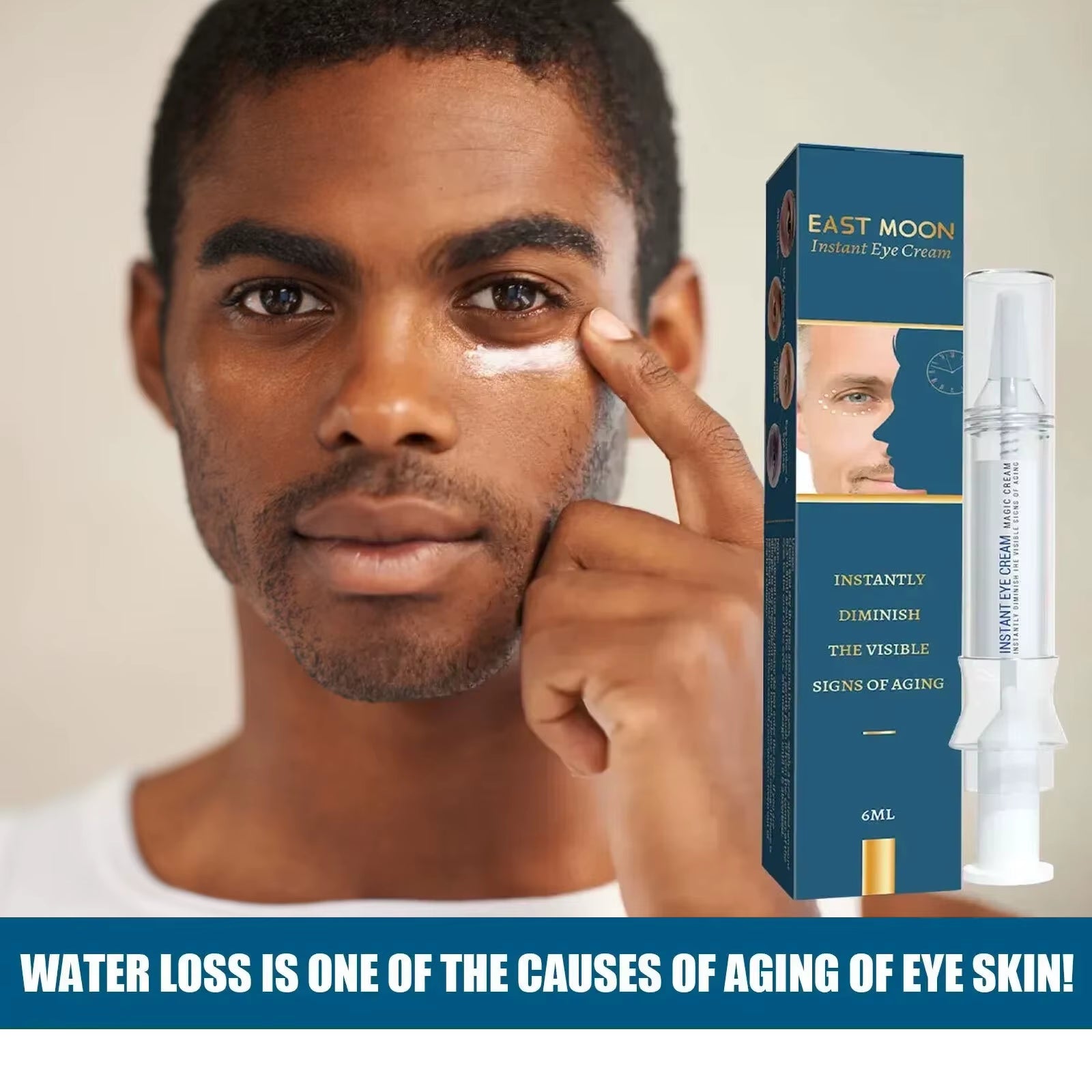 Men's Eye Cream for Dark Circle Reduction, Fine Line Minimization, Puffiness Relief, and Moisturizing Anti-Aging Care
