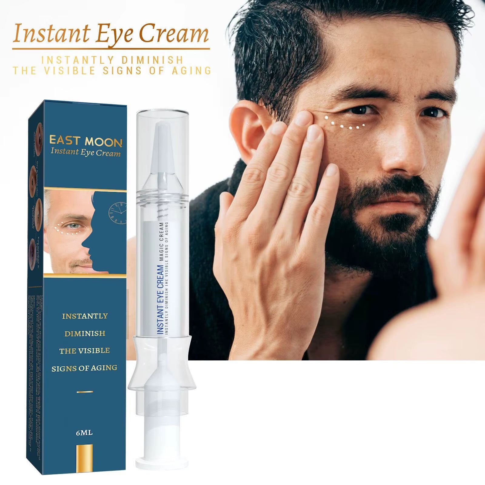 Men's Eye Cream for Dark Circle Reduction, Fine Line Minimization, Puffiness Relief, and Moisturizing Anti-Aging Care