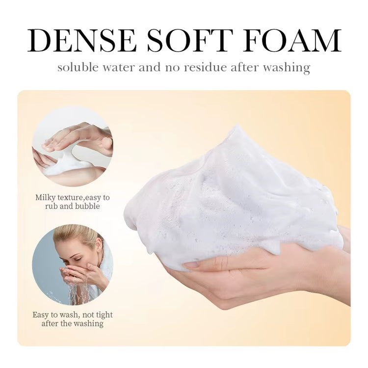 SADOER Collagen Facial Cleanser - Firming and Moisturizing Foam Wash for Radiant Skin