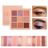 Nude Eyeshadow Palette - 9 Shades of Matte and Shimmer Pigmented Earth Tones
