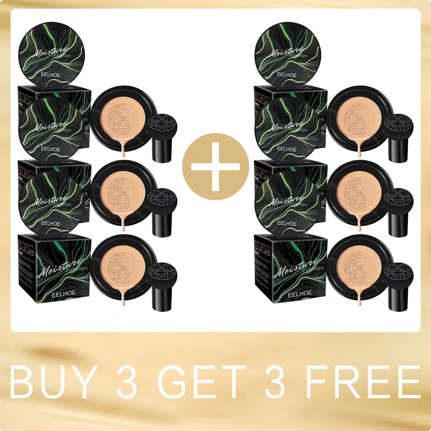 Professional Mushroom Air Cushion CC Cream - Waterproof Brightening Foundation with Concealing Properties
