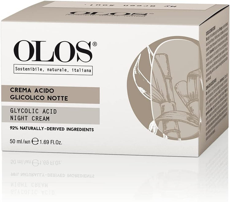 Glycolic Acid Night Cream - Intensive Night Cream with Shea Butter - Revitalizing and Renewing Skin - Deep Exfoliation Night Face Cream - 1.7 Oz