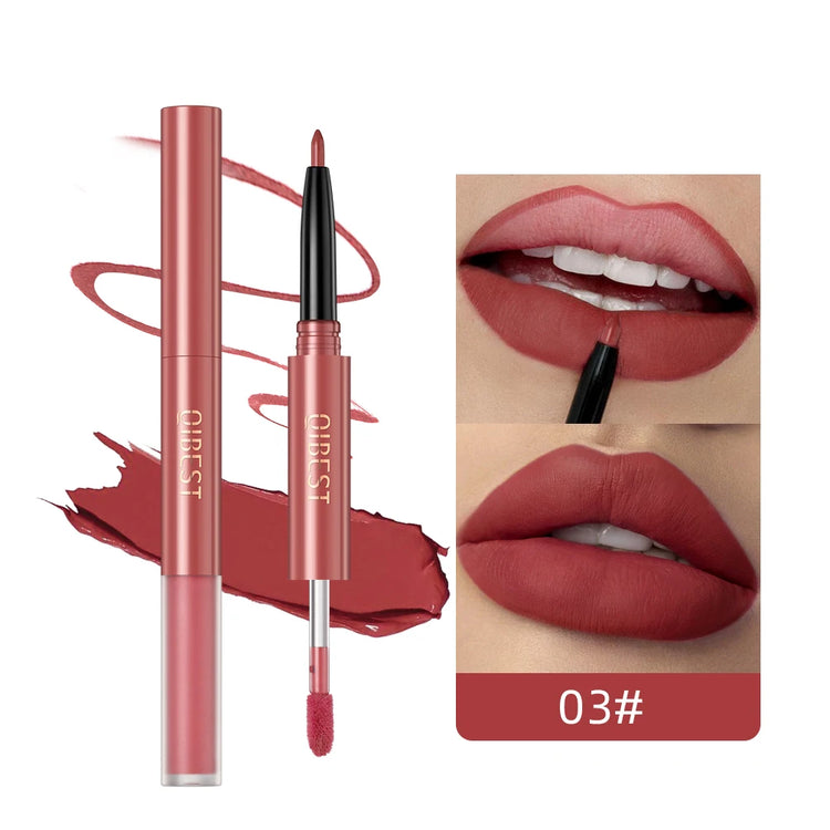 Transform Your Look with Our Double-End Waterproof Lip Gloss and Lipstick Pencil Set – Long Lasting Matte Lip Liner Available in 6 Stunning Colors!