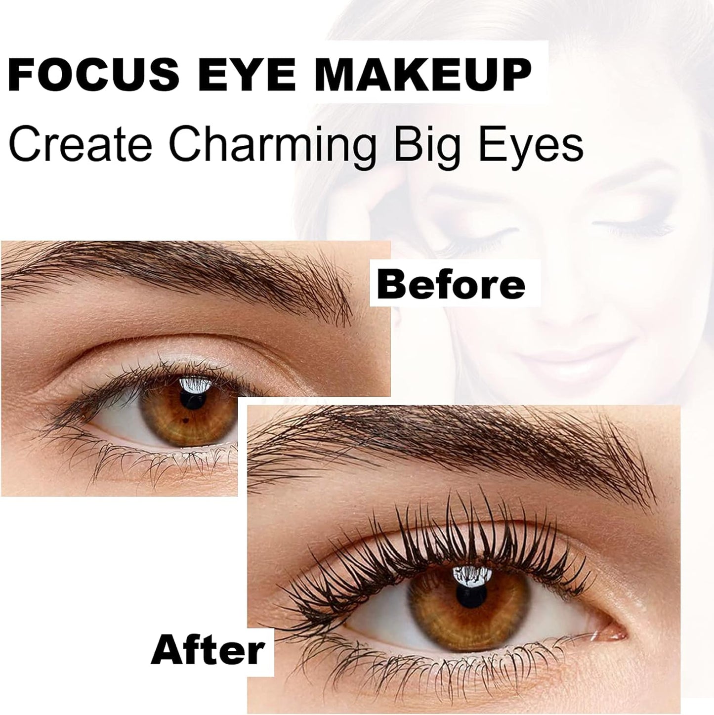 Mascara Black Volume and Length 4D Silk Fiber Lash Mascara Waterproof Mascara Voluminous Eyelashes,Dramatic Extension,Long Lasting Fiber Mascara Liquid Lash Extensions Mascara