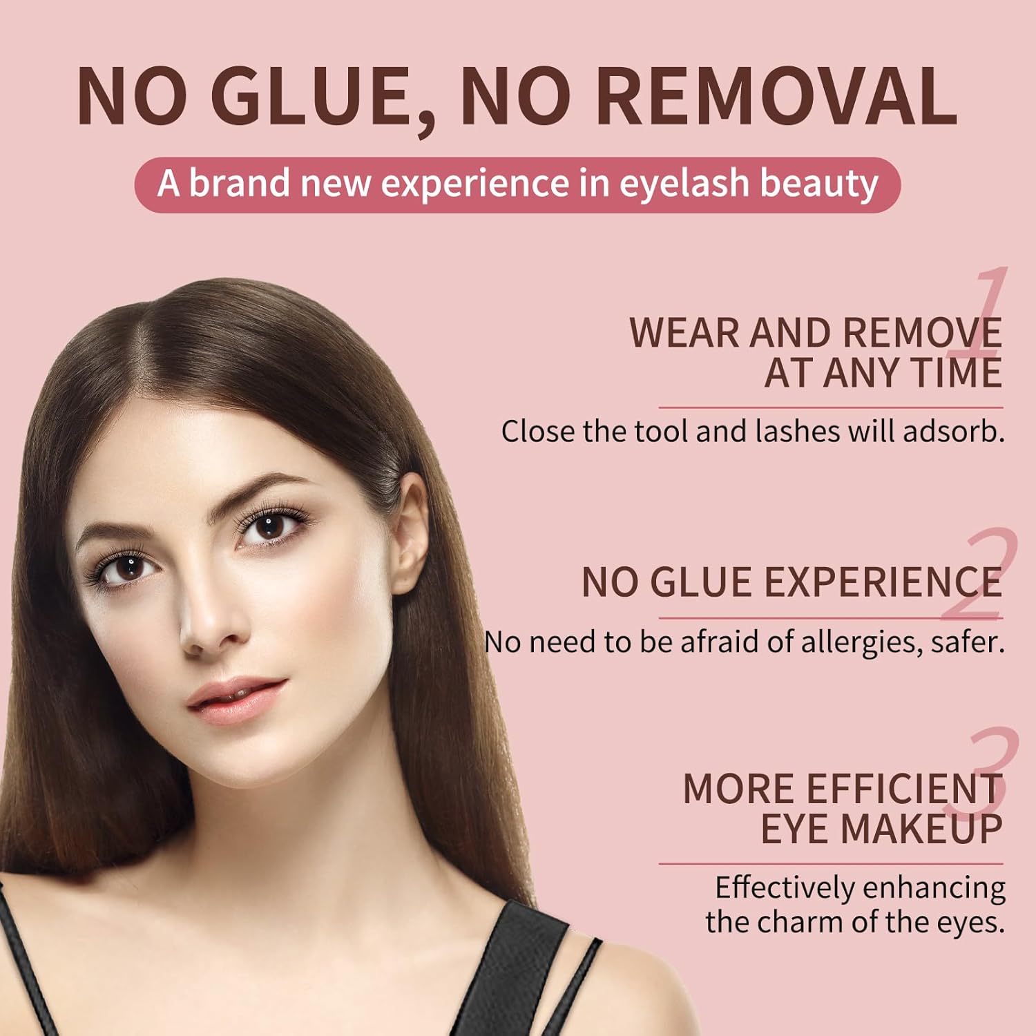 Effortless Beauty: Reusable Magnetic Eyelashes with Applicator for a Natural Look - No Glue, No Eyeliner, Just Stunning Lashes!