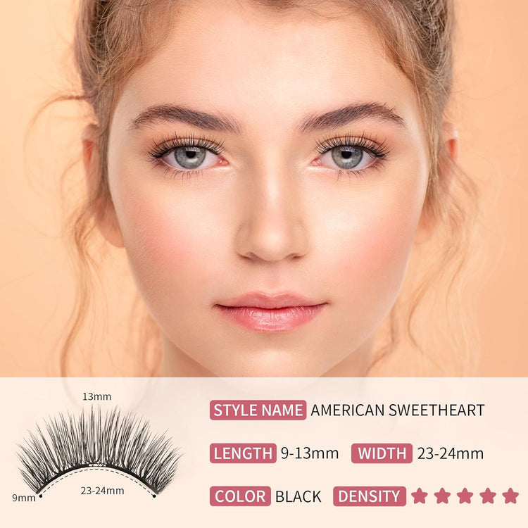 Effortless Beauty: Reusable Magnetic Eyelashes with Applicator for a Natural Look - No Glue, No Eyeliner, Just Stunning Lashes!