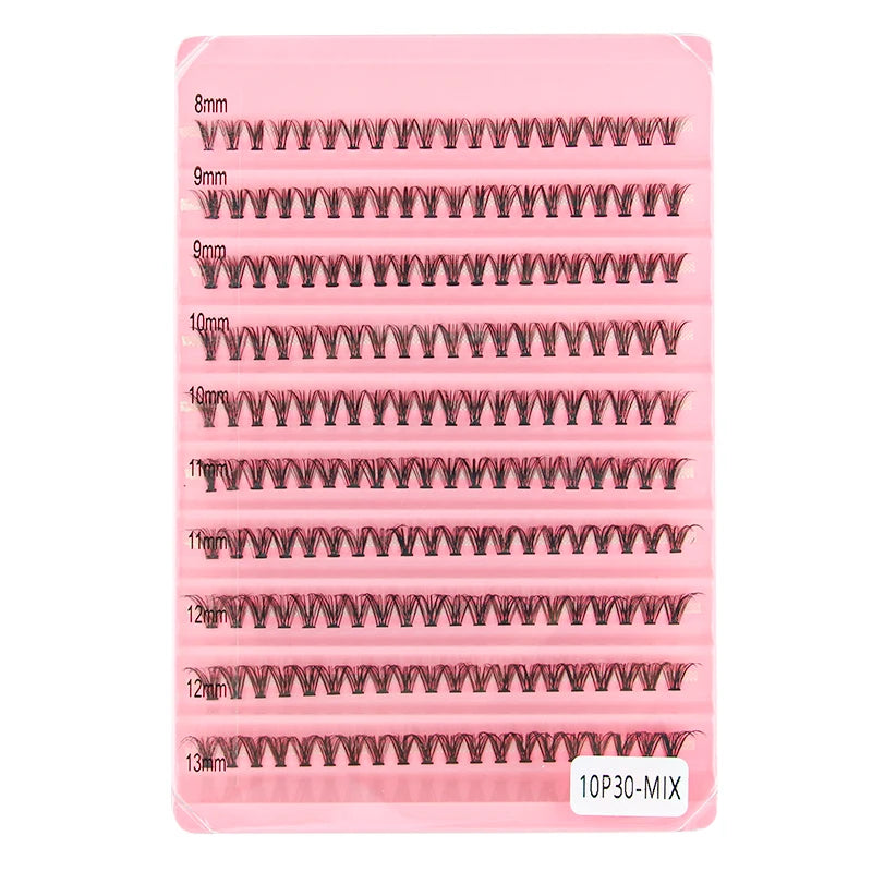Transform Your Look with the 2-in-1 DIY Clusters Eyelash Extension Bond and Seal Kit - Natural Faux Mink Lashes Included!