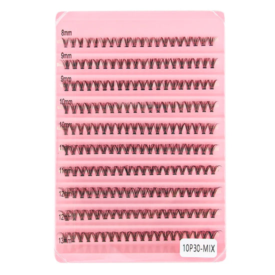 Transform Your Look with the 2-in-1 DIY Clusters Eyelash Extension Bond and Seal Kit - Natural Faux Mink Lashes Included!
