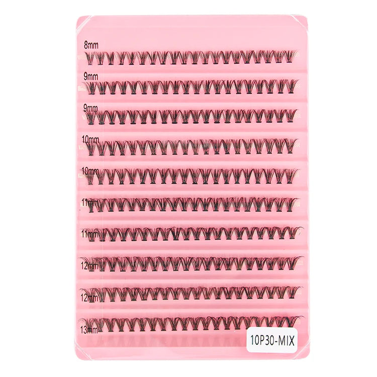 Transform Your Look with the 2-in-1 DIY Clusters Eyelash Extension Bond and Seal Kit - Natural Faux Mink Lashes Included!