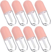 Elevate Your Beauty Routine with 8Pcs Refillable Pink Lip Gloss Tubes - Perfect for DIY Cosmetics and On-the-Go Glam!