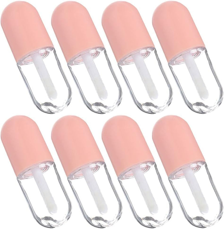 Elevate Your Beauty Routine with 8Pcs Refillable Pink Lip Gloss Tubes - Perfect for DIY Cosmetics and On-the-Go Glam!