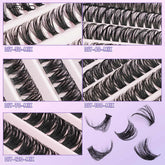 Transform Your Look with the 2-in-1 DIY Clusters Eyelash Extension Bond and Seal Kit - Natural Faux Mink Lashes Included!