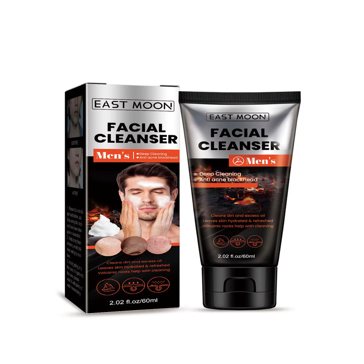 Volcanic Mud Facial Cleanser for Deep Cleansing, Oil Control, and Pore Minimization - 60ml