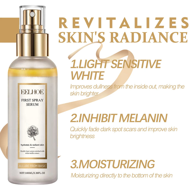White Truffle Facial Serum: Moisturizing Spray for Melanin Correction, Dark Spot Reduction, Pore Minimization, and Skin Brightening