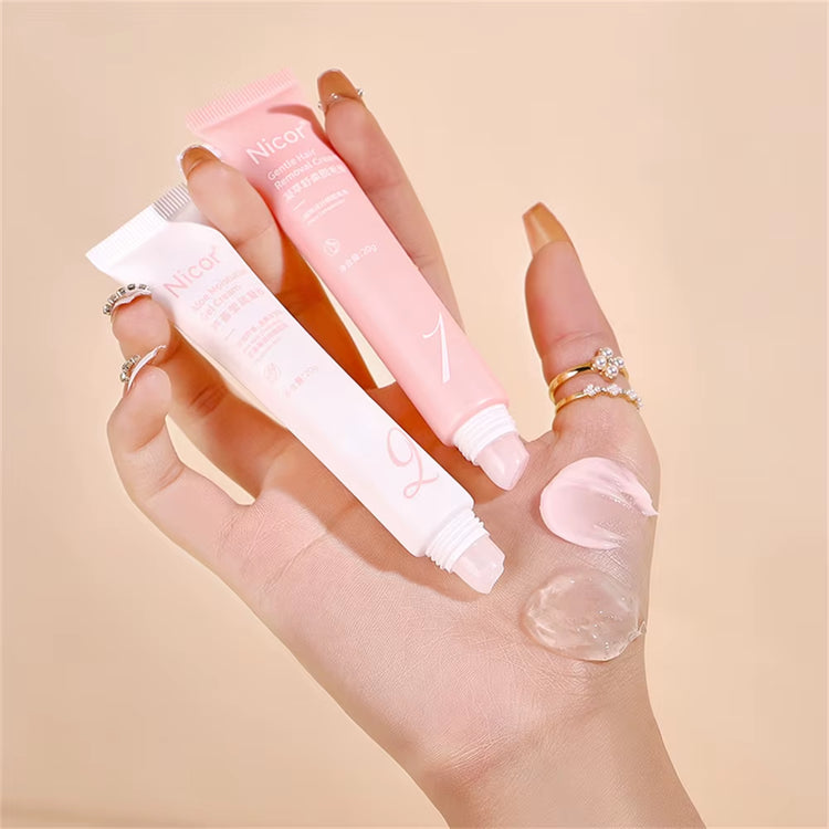 Nicor Lip Hair Removal Cream – Gentle Facial Hair Remover for Men & Women, Smooth Lip & Moustache Area in Minutes