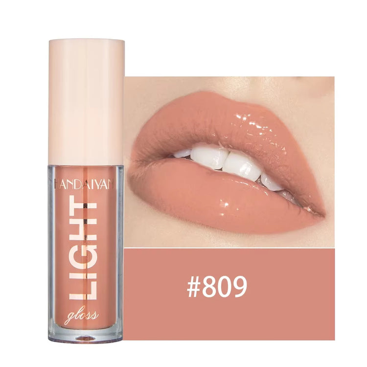Glitter Pearlescent Moisturizing Lip Gloss - Long-Lasting, Non-Stick, Shimmering Red  for Women