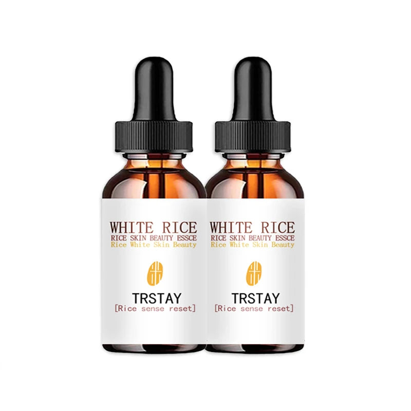 White Rice Whitening Serum and Moisturizing Cream for Pore Reduction, Brightening, Anti-Wrinkle, and Anti-Aging Skin Care Essence