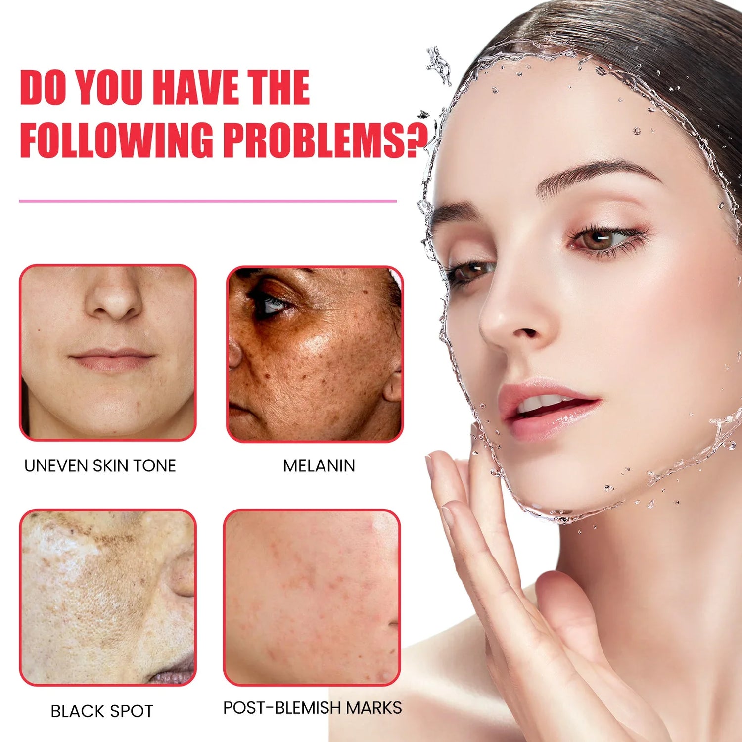 Melanin Correcting Serum for Pigmentation Repair and Brightening, Reducing Melasma and Dark Spots while Combating Aging and Fading Freckles