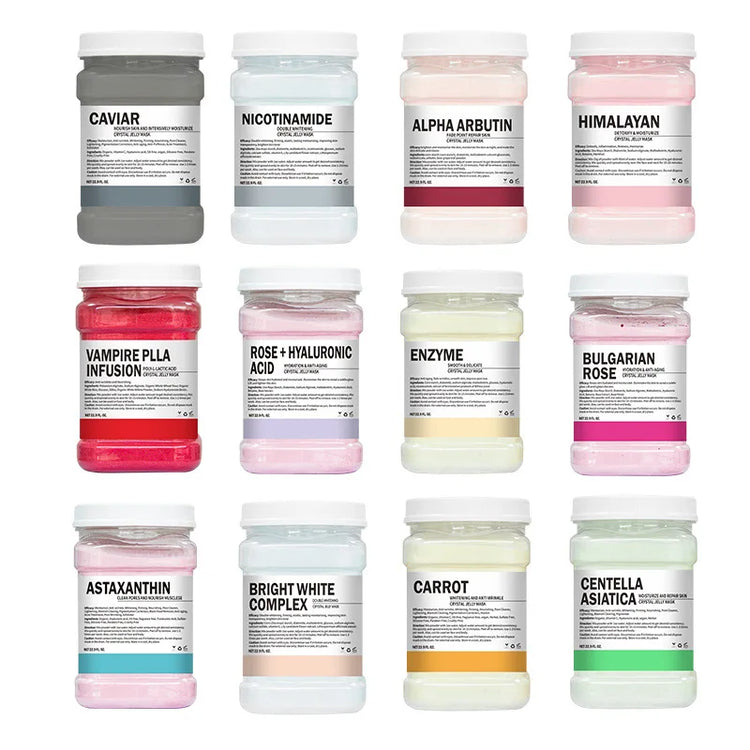 650G Enzyme Crystal Facial Mask Powder - Moisturizing Carrot and Rose Petal Jelly Face Care for Dropshipping